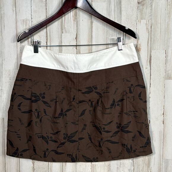 Adidas Swim Cover or Athletic Sport Skirt in Brown with Orange Accents - Picture 2 of 14